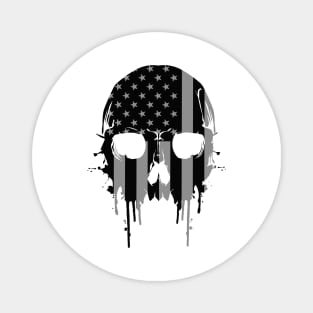 American Flag Skull Magnet